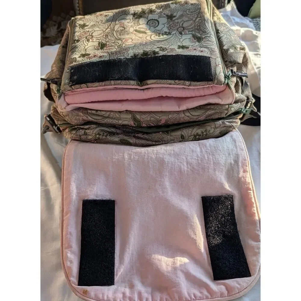 Petunia Pickle Bottom Diaper Bag Tapestry Brown Green Paisley Back Pack Shoulder